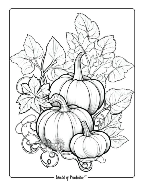 Adult Fall Coloring Page - 11