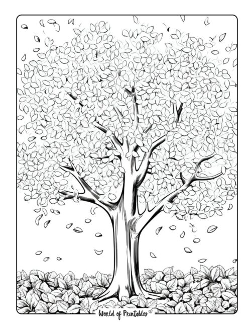 Adult Fall Coloring Page - 19