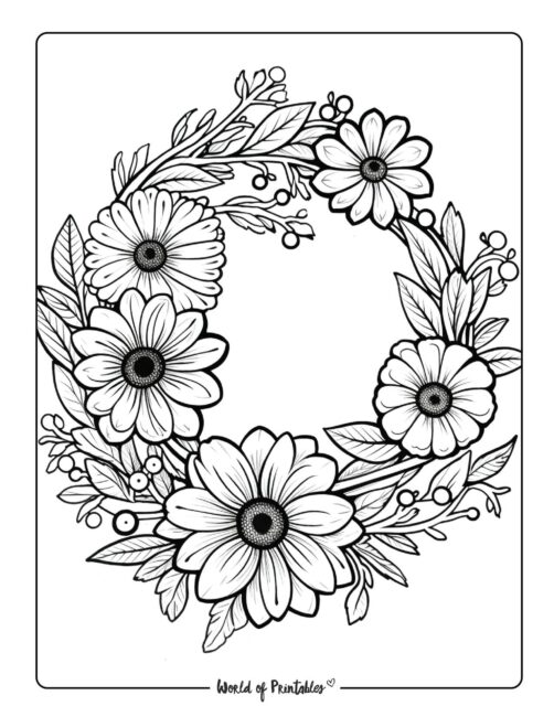 Adult Flower Coloring Page 40