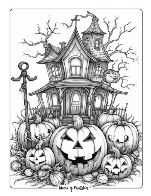 Adult Halloween Coloring Page 15