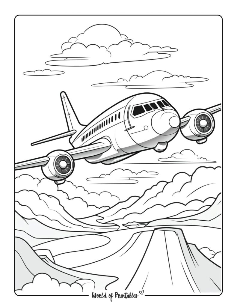 Airplane Coloring Pages For Kids & Adults - World of Printables