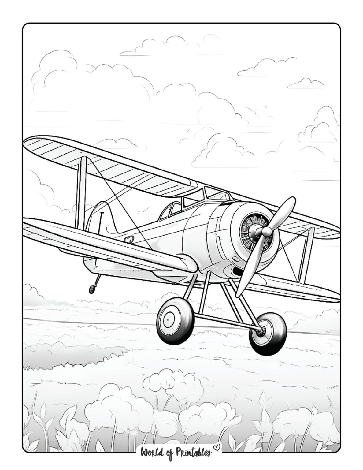 Airplane Coloring Pages For Kids & Adults - World of Printables