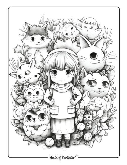 Anime Girls Character Coloring Pages Digital Prints - Etsy Canada-demhanvico.com.vn