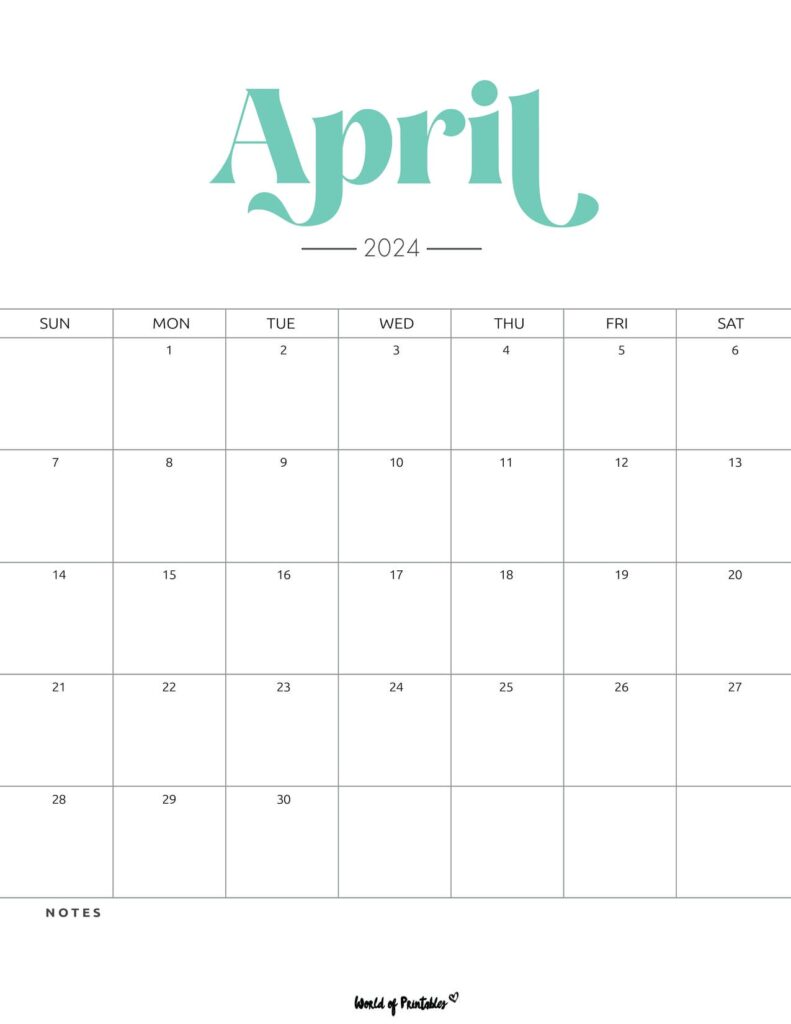 April 2024 Calendar Boho