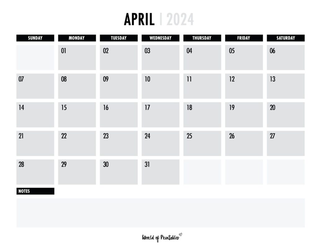 Best April 2024 Calendar