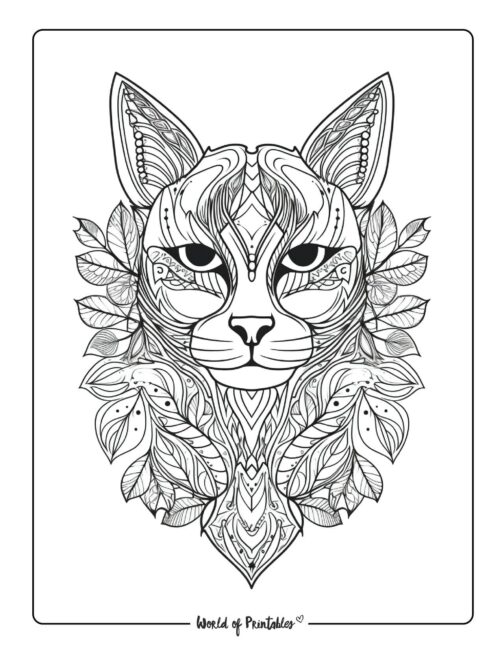 Cat Animal Coloring Page
