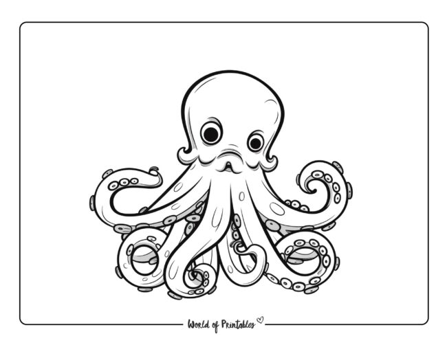 Charming Octopus Coloring Page