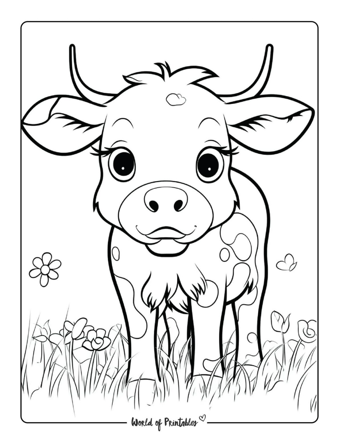 Cow Coloring Pages For Kids & Adults - World of Printables