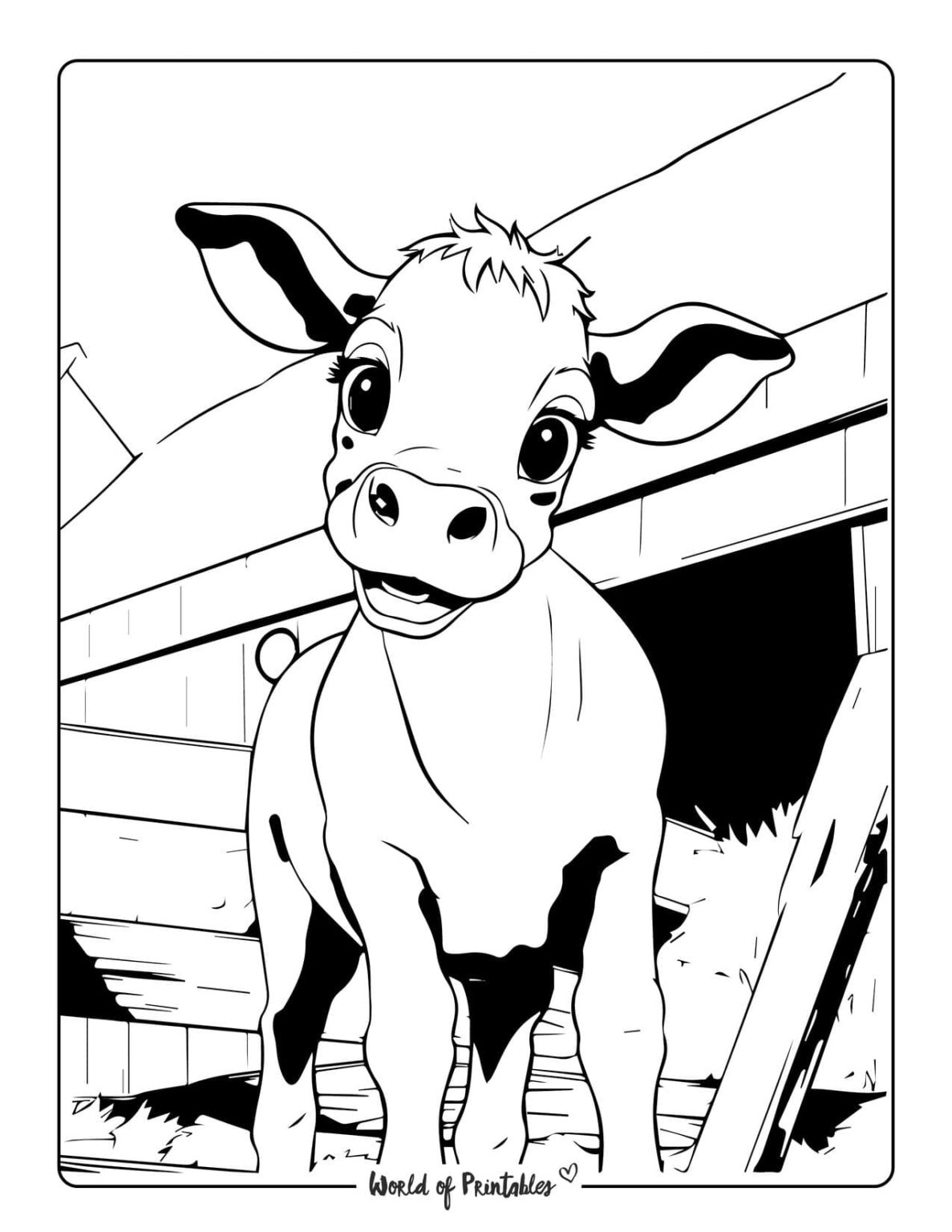 Cow coloring pages for kids adults world of printables