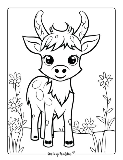 Cow Coloring Page 8