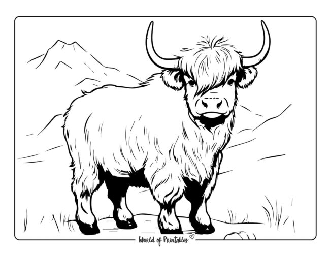 Cow Coloring Sheet 1