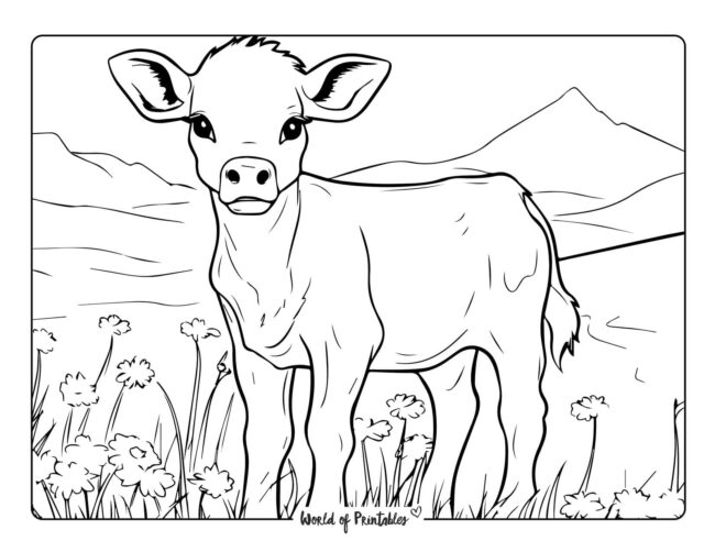 Cow Coloring Sheet 11