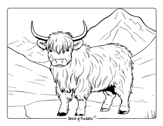 Cow Coloring Sheet 3