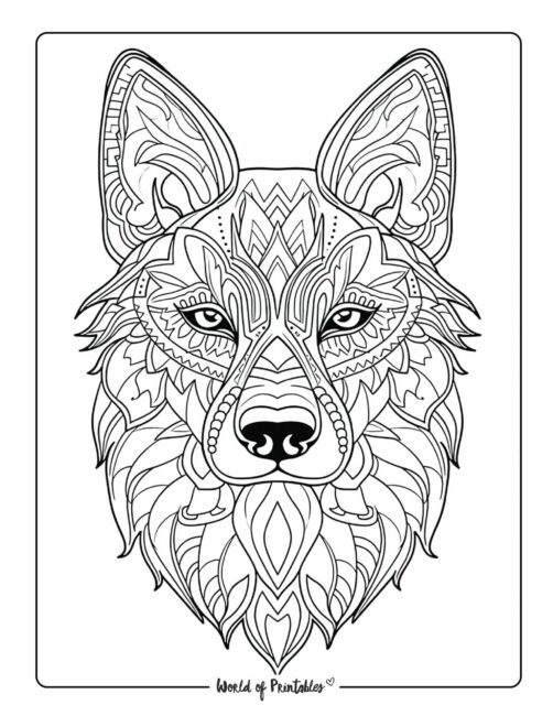 Adult Dog Coloring Page 16