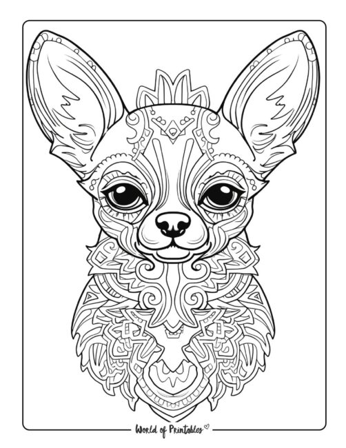 Adult Dog Coloring Page 19