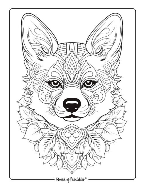 Adult Dog Coloring Page 24