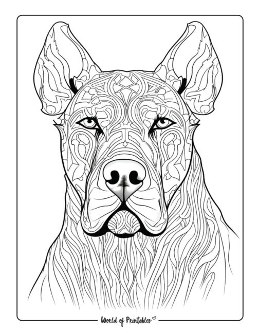 Adult Dog Coloring Page 35