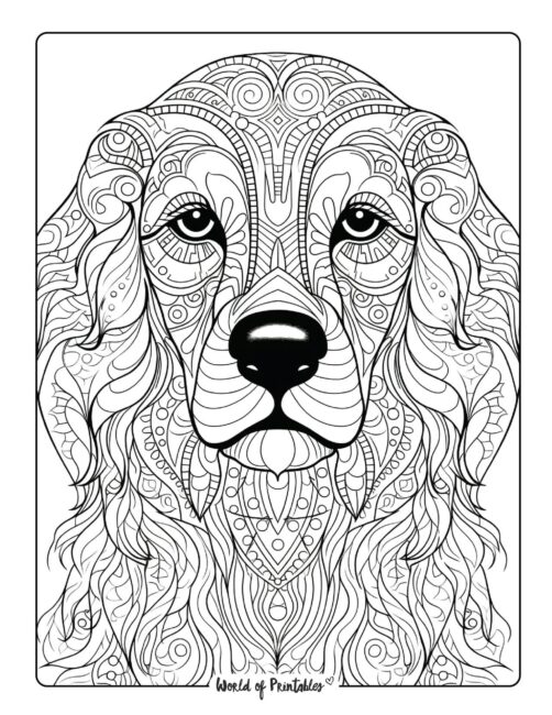 Adult Dog Coloring Page 48