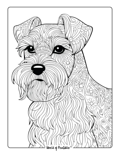 Adult Dog Coloring Page 51