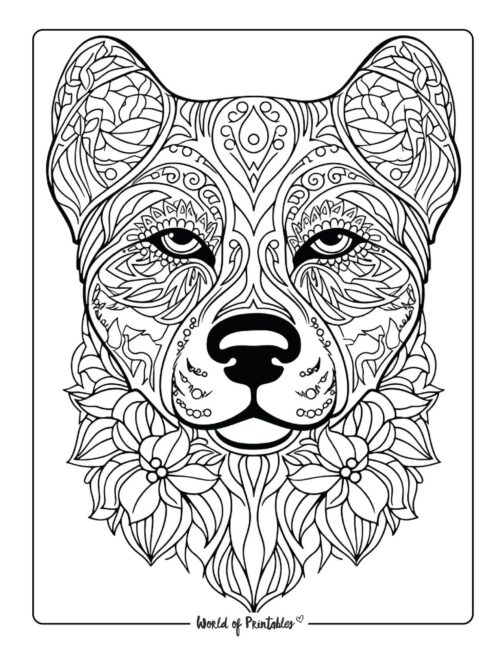 Adult Dog Coloring Page 56