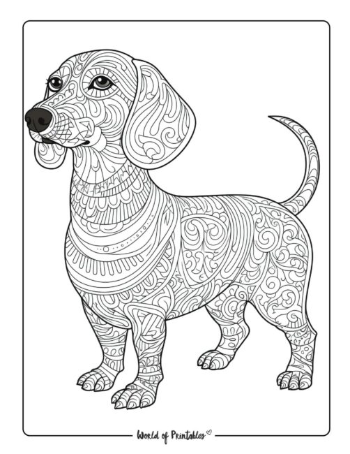 Adult Dog Coloring Page 82