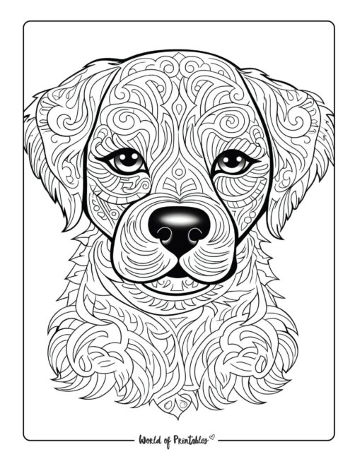 Adult Dog Coloring Page 86