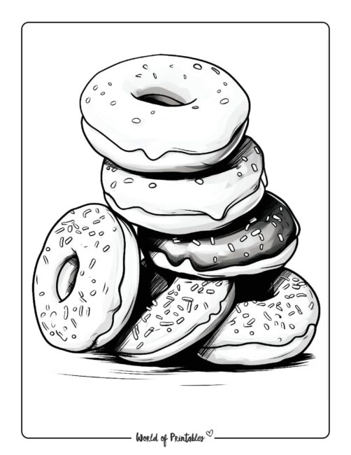 Donut Coloring Page 11