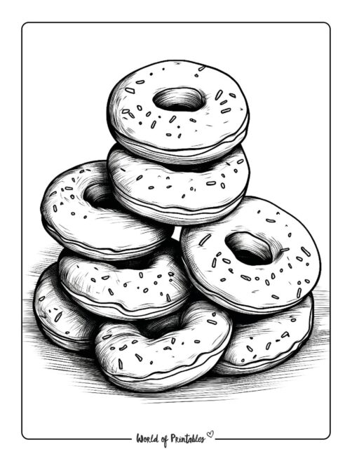 Donut Coloring Page 13