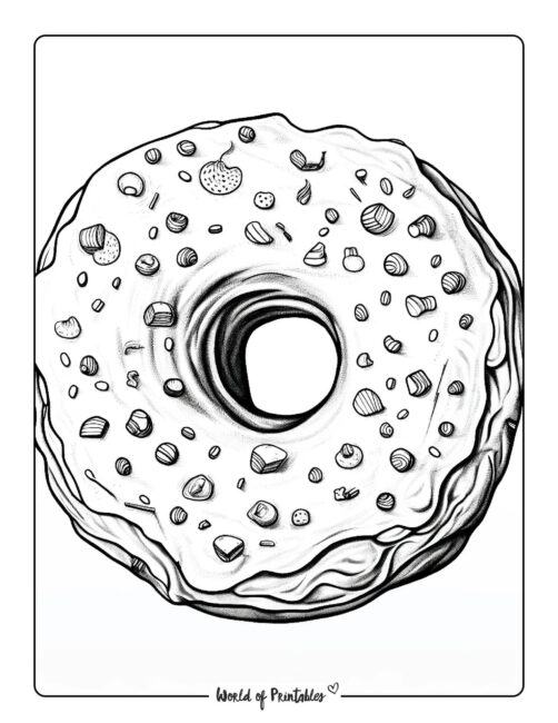 Donut Coloring Page 17