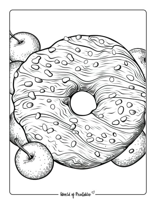 Donut Coloring Page 19