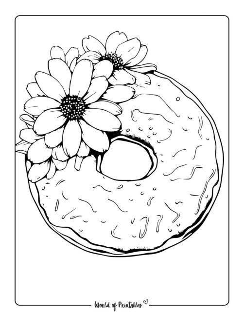 Donut Coloring Page 22