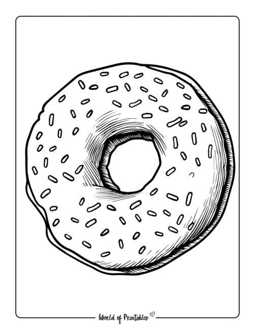 Donut Coloring Page 23