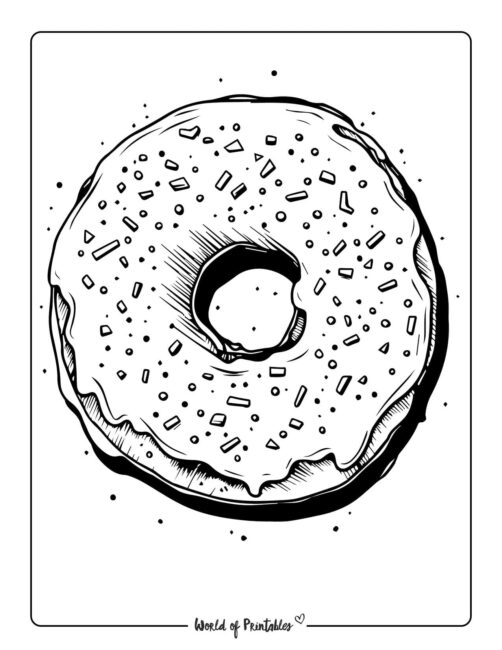 Donut Coloring Page 24