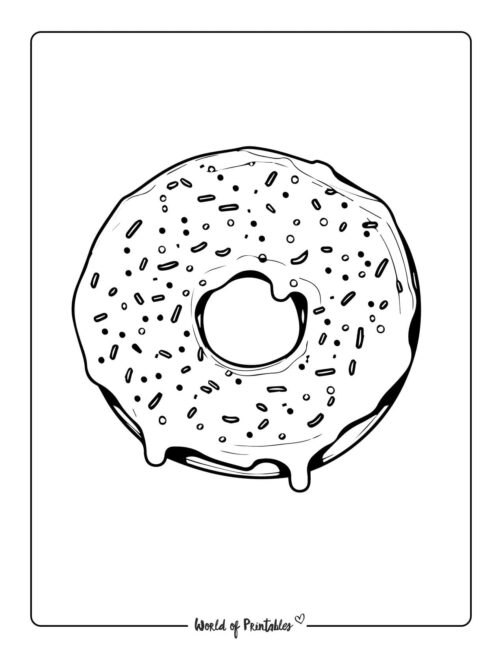 Donut Coloring Page 34