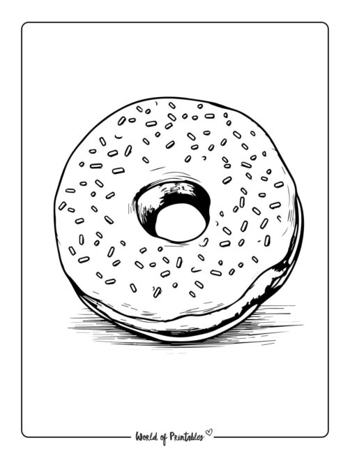 Donut Coloring Page 35