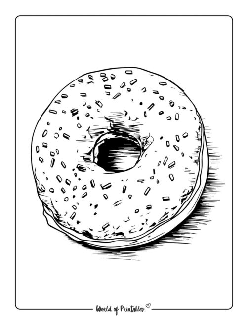 Donut Coloring Page 44