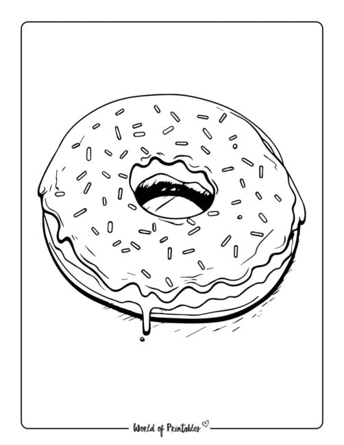 Donut Coloring Page 45