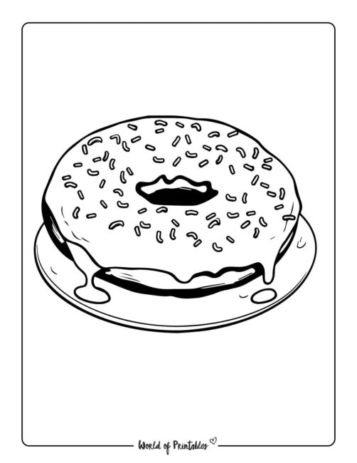 Donut Coloring Page 5