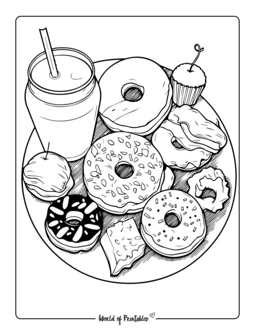 Donut Coloring Page 53