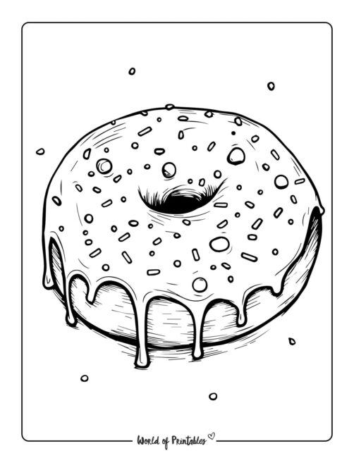 Donut Coloring Page 74