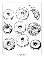 Donut Coloring Pages For Kids &amp; Adults - World of Printables