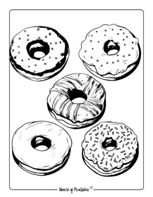 Donut Coloring Pages For Kids &amp; Adults - World of Printables