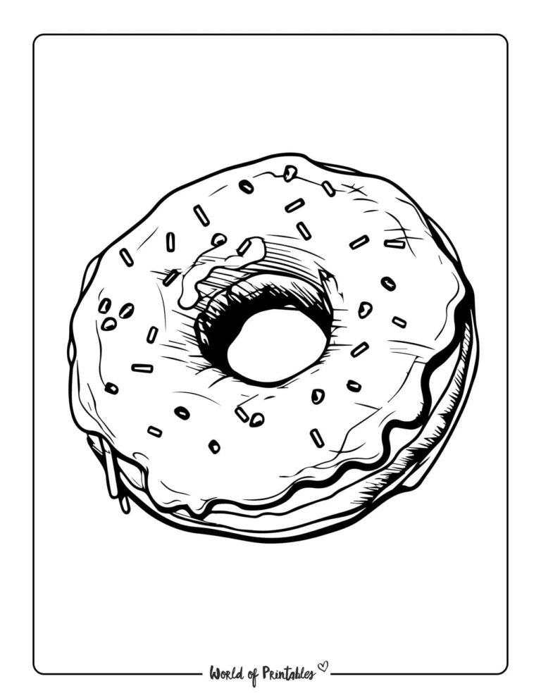 Donut Coloring Pages For Kids & Adults - World of Printables