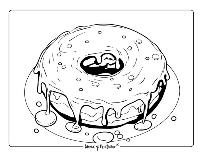 Donut Coloring Sheet 10