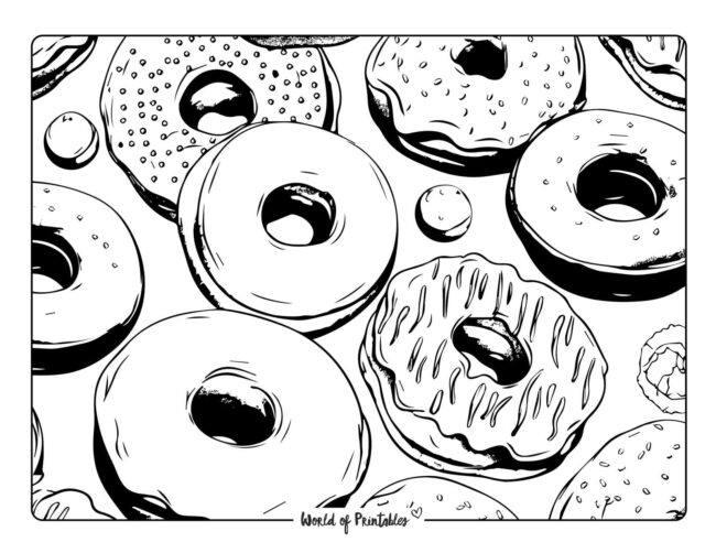 Donut Coloring Sheet 14