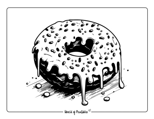 Donut Coloring Sheet 15