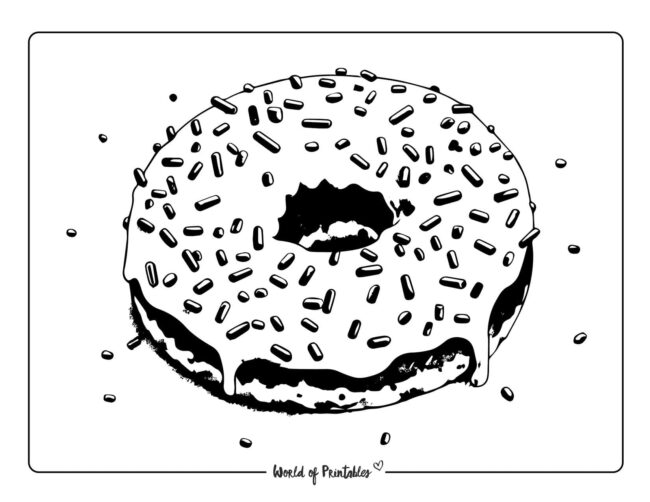 Donut Coloring Sheet 16
