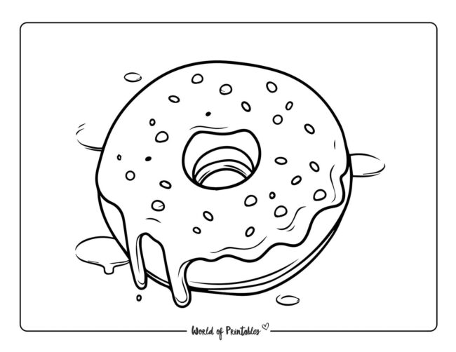 Donut Coloring Sheet 24