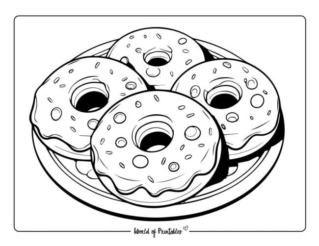 Donut Coloring Sheet 5