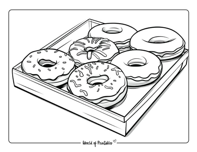 Donut Coloring Sheet 6